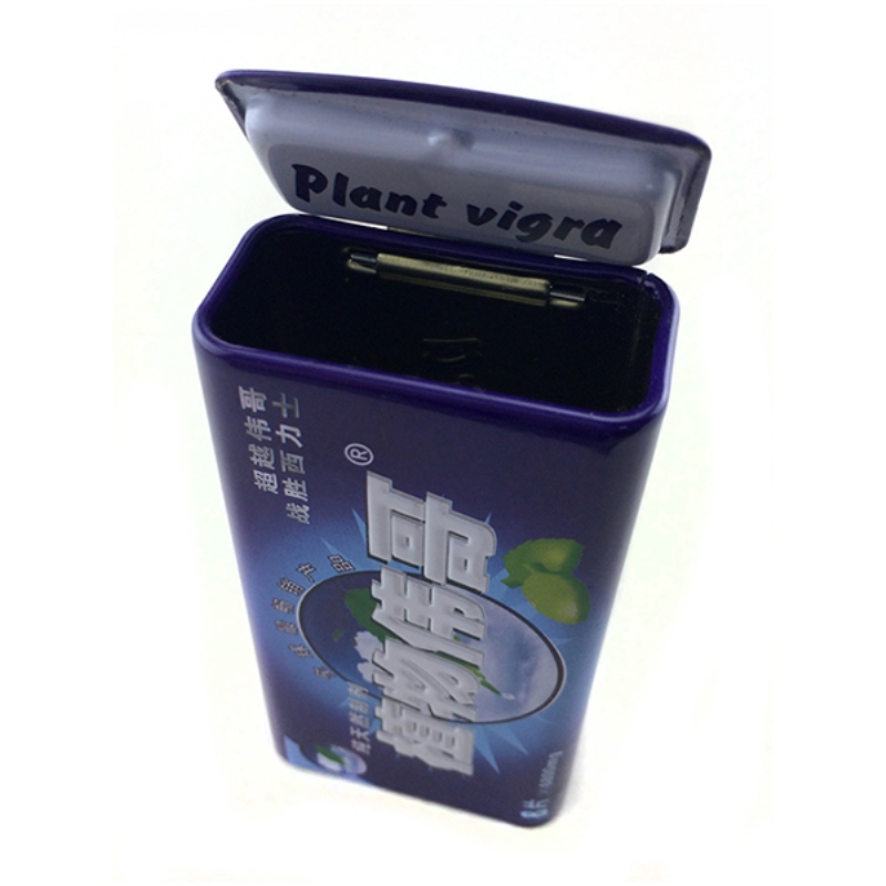 Nhà máy bán buôn nhỏ hình chữ nhật bạc hà kẹo hộp thiếc