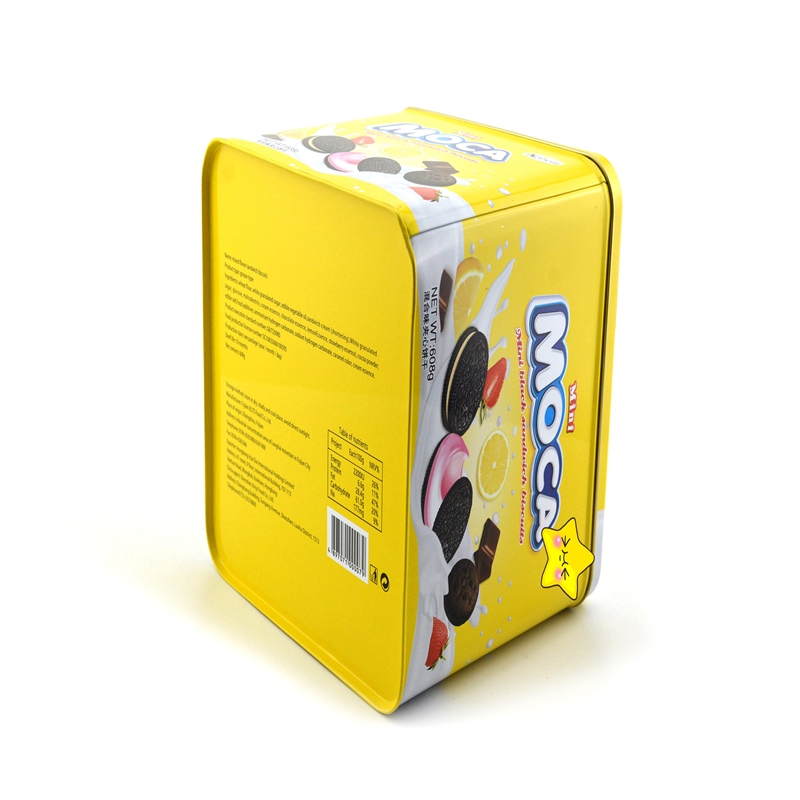 Hộp thiếc cookie vuông tùy chỉnh, hộp bánh quy đóng gói